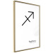 Wall Poster Sagittarius - simple black and white composition with zodiac sign and text 117067 additionalThumb 6