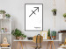 Wall Poster Sagittarius - simple black and white composition with zodiac sign and text 117067 additionalThumb 5