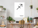 Wall Poster Sagittarius - simple black and white composition with zodiac sign and text 117067 additionalThumb 16