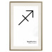 Wall Poster Sagittarius - simple black and white composition with zodiac sign and text 117067 additionalThumb 24