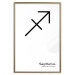 Wall Poster Sagittarius - simple black and white composition with zodiac sign and text 117067 additionalThumb 18