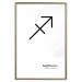 Wall Poster Sagittarius - simple black and white composition with zodiac sign and text 117067 additionalThumb 20