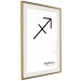 Wall Poster Sagittarius - simple black and white composition with zodiac sign and text 117067 additionalThumb 2