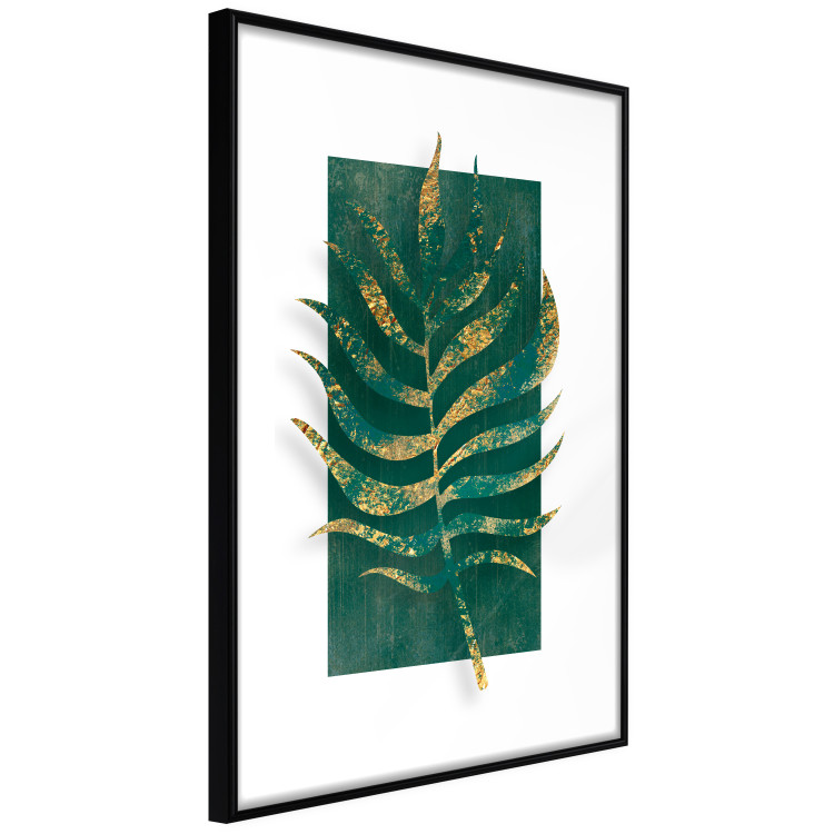 Wall Poster Exclusive Nature - composition on white with emerald-golden leaf 117567 additionalImage 11