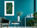 Wall Poster Exclusive Nature - composition on white with emerald-golden leaf 117567 additionalThumb 25
