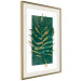 Wall Poster Exclusive Nature - composition on white with emerald-golden leaf 117567 additionalThumb 2