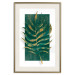 Wall Poster Exclusive Nature - composition on white with emerald-golden leaf 117567 additionalThumb 27