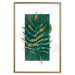 Wall Poster Exclusive Nature - composition on white with emerald-golden leaf 117567 additionalThumb 19