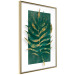Wall Poster Exclusive Nature - composition on white with emerald-golden leaf 117567 additionalThumb 12
