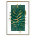 Wall Poster Exclusive Nature - composition on white with emerald-golden leaf 117567 additionalThumb 16