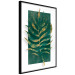 Wall Poster Exclusive Nature - composition on white with emerald-golden leaf 117567 additionalThumb 10