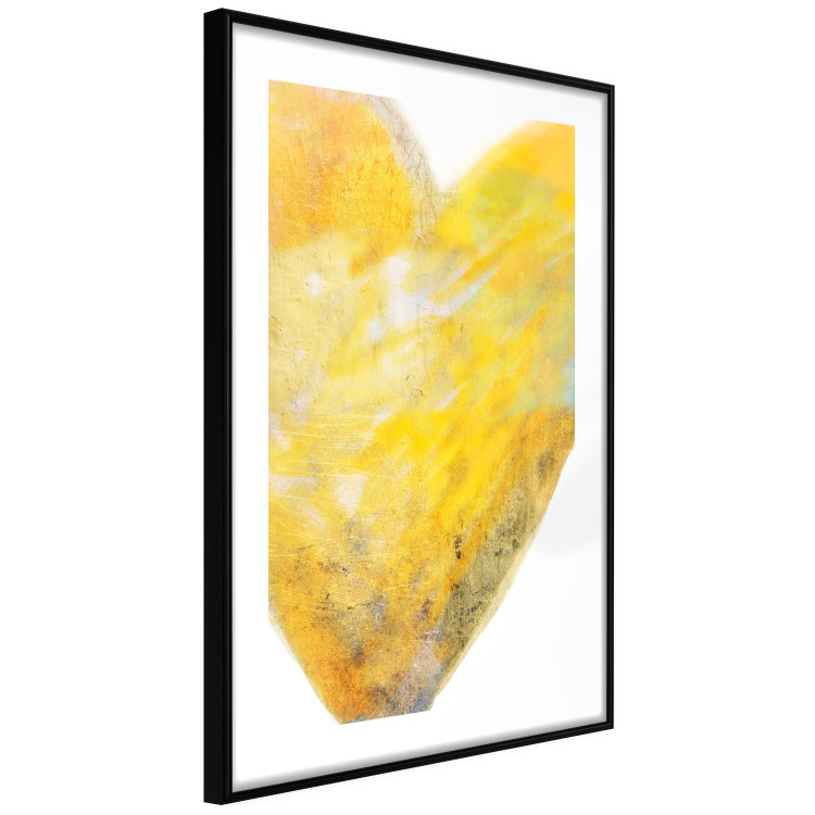 Poster Sunny Heart - abstraction with a love symbol in shades of yellow 117767 additionalImage 11