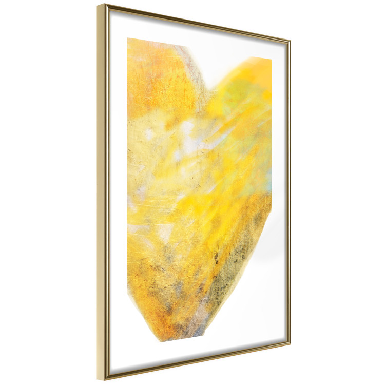 Poster Sunny Heart - abstraction with a love symbol in shades of yellow 117767 additionalImage 8