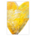Poster Sunny Heart - abstraction with a love symbol in shades of yellow 117767