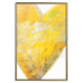 Poster Sunny Heart - abstraction with a love symbol in shades of yellow 117767 additionalThumb 16