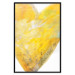 Poster Sunny Heart - abstraction with a love symbol in shades of yellow 117767 additionalThumb 18