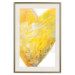 Poster Sunny Heart - abstraction with a love symbol in shades of yellow 117767 additionalThumb 19