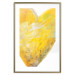 Poster Sunny Heart - abstraction with a love symbol in shades of yellow 117767 additionalThumb 16