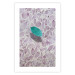 Poster Whisper of Space - turquoise-pink botanical composition with leaves 118267 additionalThumb 19