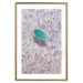 Poster Whisper of Space - turquoise-pink botanical composition with leaves 118267 additionalThumb 16