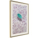Poster Whisper of Space - turquoise-pink botanical composition with leaves 118267 additionalThumb 2