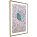 Poster Whisper of Space - turquoise-pink botanical composition with leaves 118267 additionalThumb 7