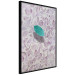 Poster Whisper of Space - turquoise-pink botanical composition with leaves 118267 additionalThumb 9