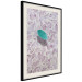 Poster Whisper of Space - turquoise-pink botanical composition with leaves 118267 additionalThumb 3