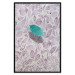 Poster Whisper of Space - turquoise-pink botanical composition with leaves 118267 additionalThumb 18