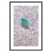 Poster Whisper of Space - turquoise-pink botanical composition with leaves 118267 additionalThumb 15