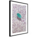 Poster Whisper of Space - turquoise-pink botanical composition with leaves 118267 additionalThumb 10