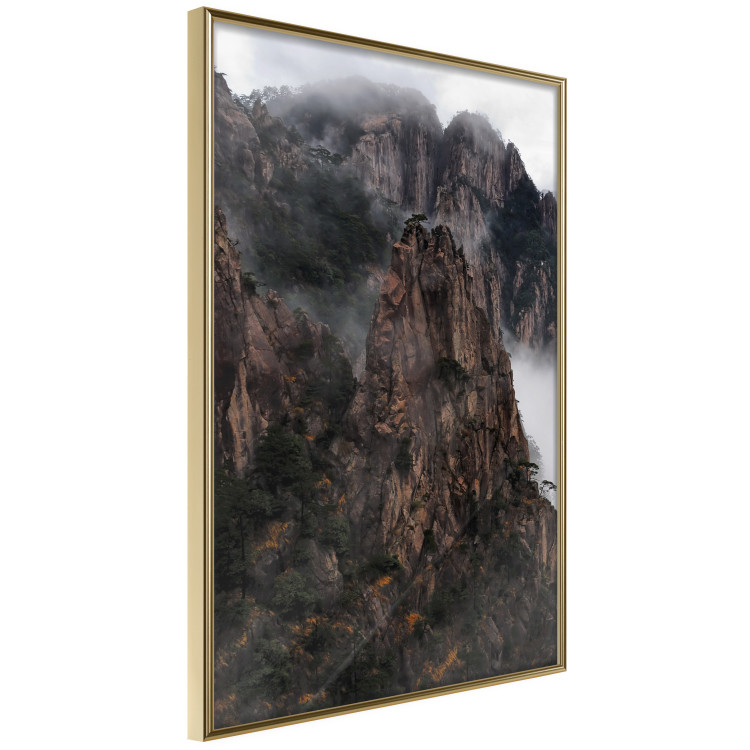 Poster High Mountains - landscape with a view of mountain peaks in dense fog 118467 additionalImage 12