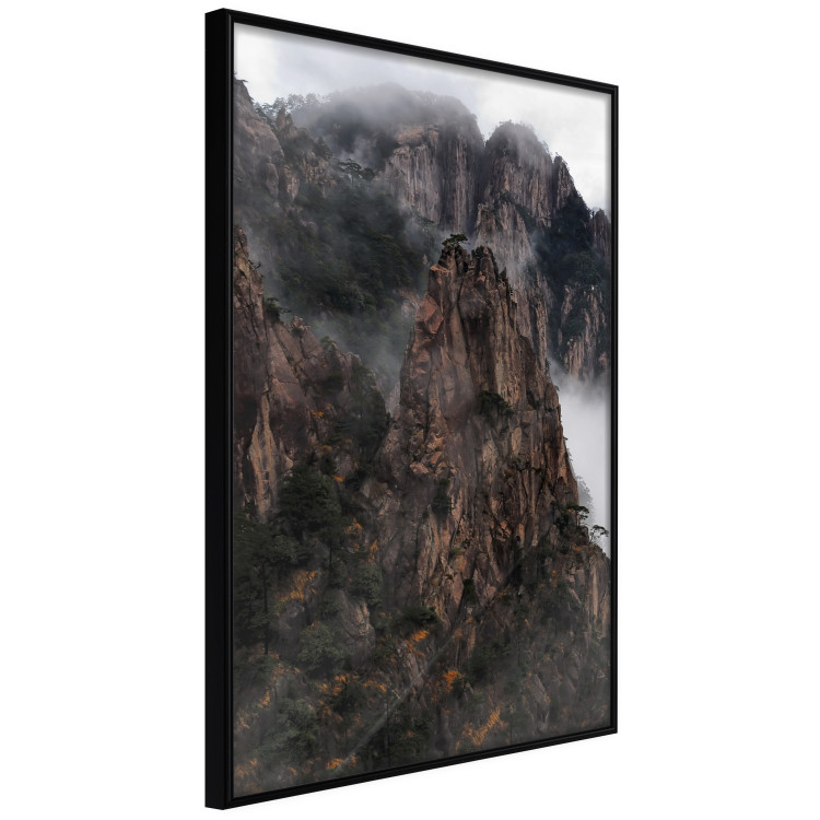 Poster High Mountains - landscape with a view of mountain peaks in dense fog 118467 additionalImage 10