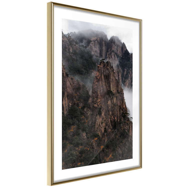 Poster High Mountains - landscape with a view of mountain peaks in dense fog 118467 additionalImage 6
