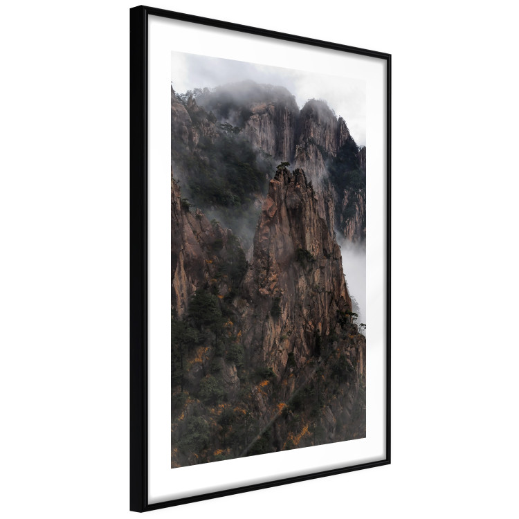 Poster High Mountains - landscape with a view of mountain peaks in dense fog 118467 additionalImage 11