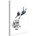 Canvas Print Fly away shopping - minimalist Banksy style graphics 118667 additionalThumb 2
