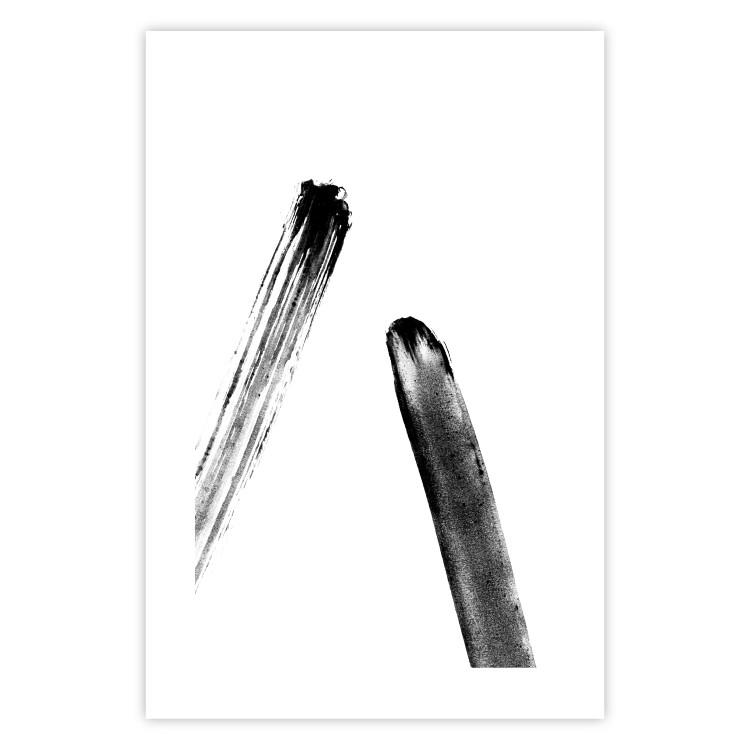 Wall Poster Unexpected Encounter - simple black and white abstraction in blots 119267 additionalImage 19