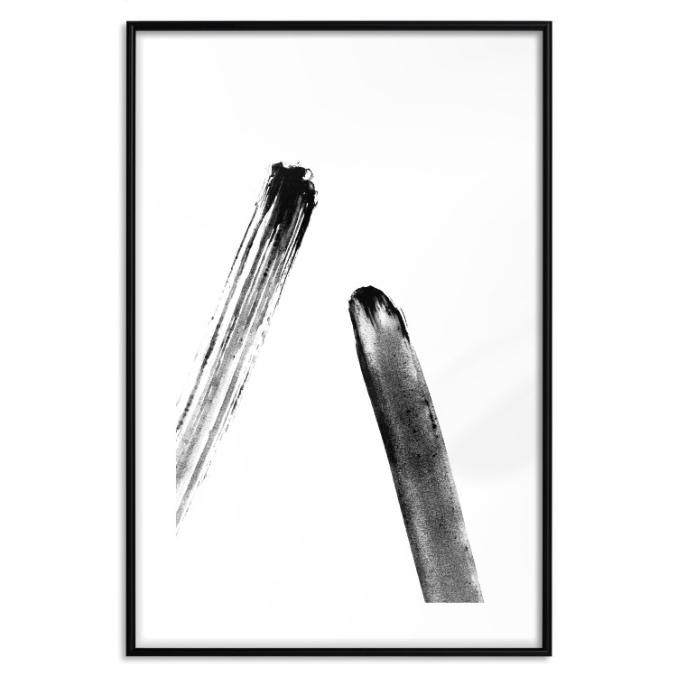 Wall Poster Unexpected Encounter - simple black and white abstraction in blots 119267 additionalImage 15