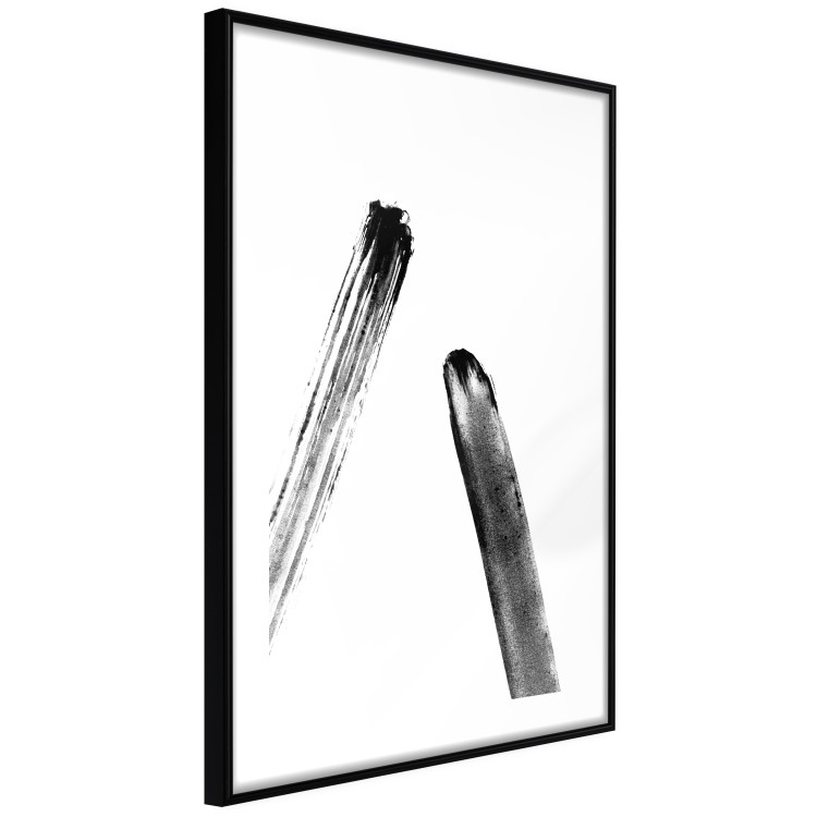 Wall Poster Unexpected Encounter - simple black and white abstraction in blots 119267 additionalImage 3