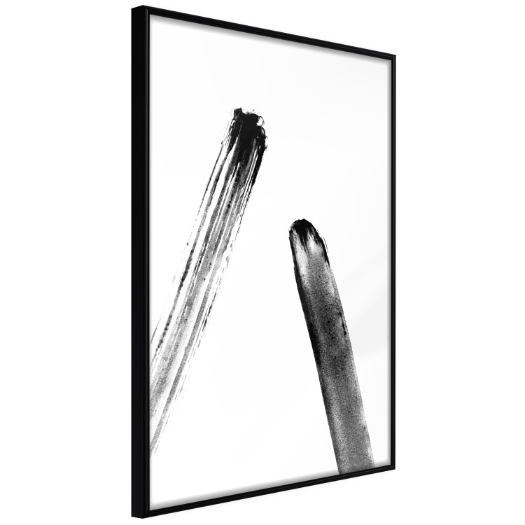 Wall Poster Unexpected Encounter - simple black and white abstraction in blots 119267 additionalImage 2