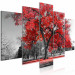 Canvas Print Autumn in the Park (5 Parts) Wide Red 122767 additionalThumb 2