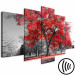Canvas Print Autumn in the Park (5 Parts) Wide Red 122767 additionalThumb 6