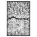 Poster Cold Stream - black and white winter landscape of a snow-covered forest 123367 additionalThumb 24