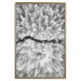 Poster Cold Stream - black and white winter landscape of a snow-covered forest 123367 additionalThumb 20