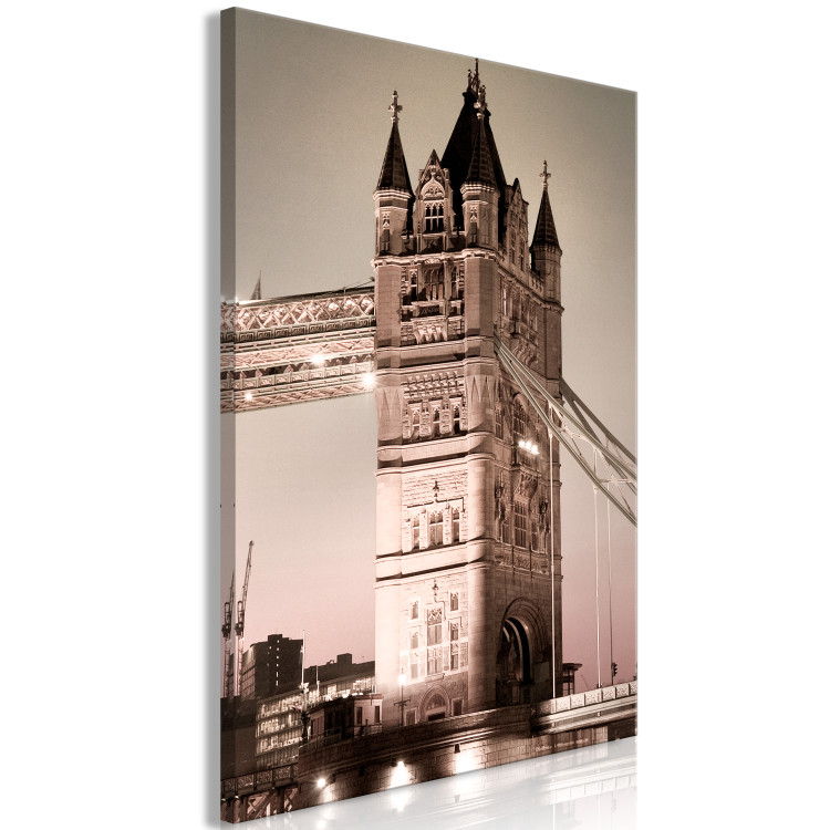 Canvas Print Tower of Tower Bridge - photo of London architecture in night light 123867 additionalImage 2