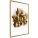 Wall Poster Golden Maple - leaf covered with a thin layer of gold lying on white background 124967 additionalThumb 14