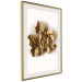 Wall Poster Golden Maple - leaf covered with a thin layer of gold lying on white background 124967 additionalThumb 2