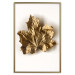 Wall Poster Golden Maple - leaf covered with a thin layer of gold lying on white background 124967 additionalThumb 25