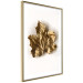 Wall Poster Golden Maple - leaf covered with a thin layer of gold lying on white background 124967 additionalThumb 8