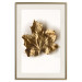 Wall Poster Golden Maple - leaf covered with a thin layer of gold lying on white background 124967 additionalThumb 24